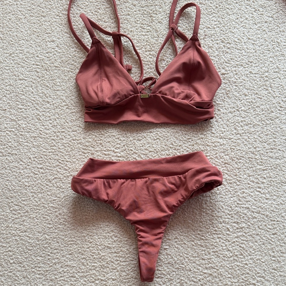 Gooseberry seaside Swim Rust Bikini Set XS